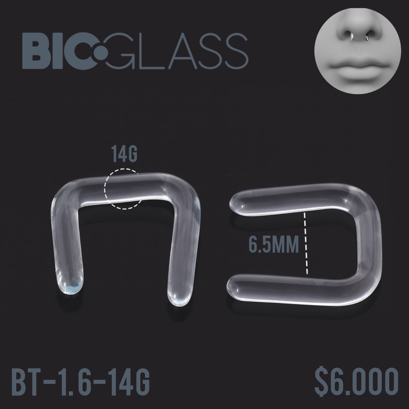 Septum Retainer Bioglass